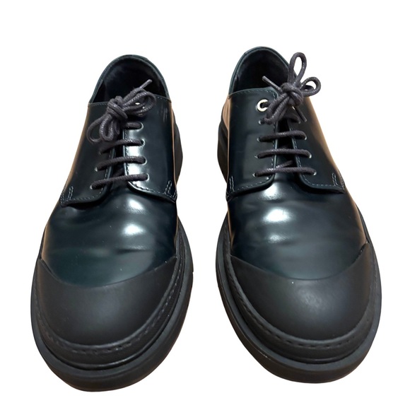 WANT Les Essentiels Forest Green Oxfords with Black Rubber Bottoms - Picture 2 of 9